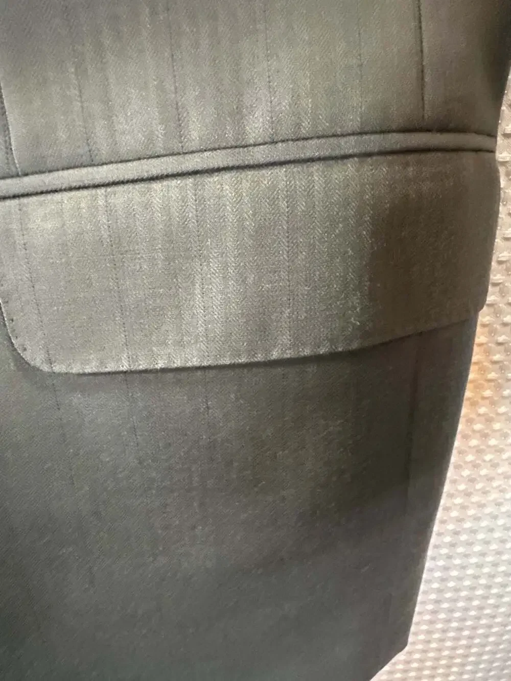 Vintage Canali Milano 2-Piece Suit Pinstripe Wool  Green